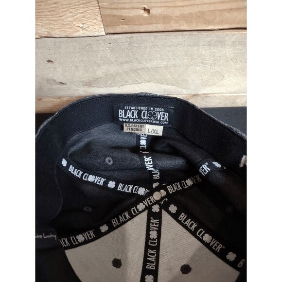 Black Clover Live Lucky Heartland L/XL Gray Memory Fit Cap Hat - Picture 4 of 6